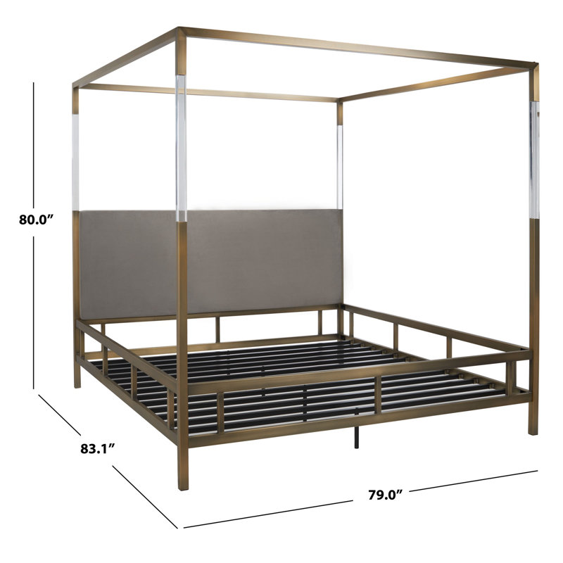 Safavieh Dorothy Acrylic Canopy Bed Gold